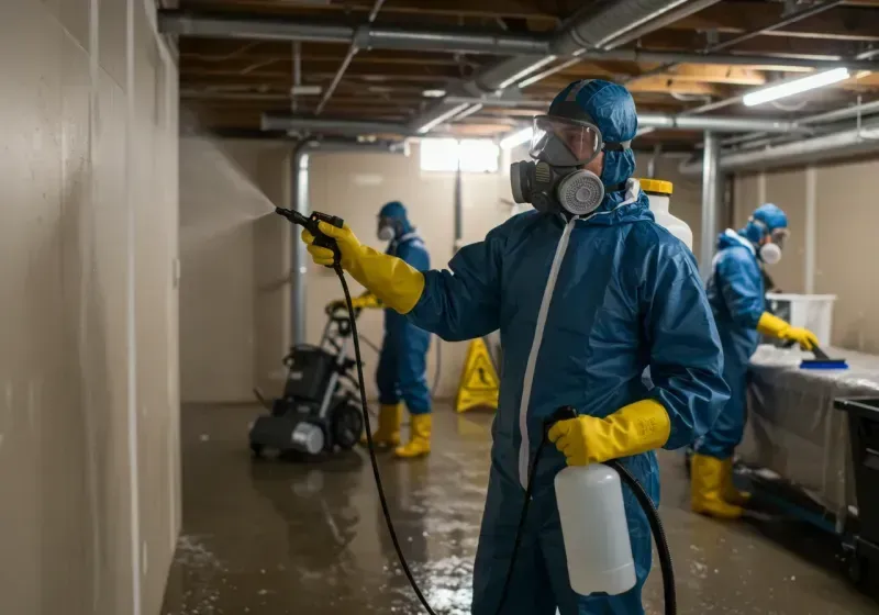 Basement Sanitization and Antimicrobial Treatment process in Bath, PA